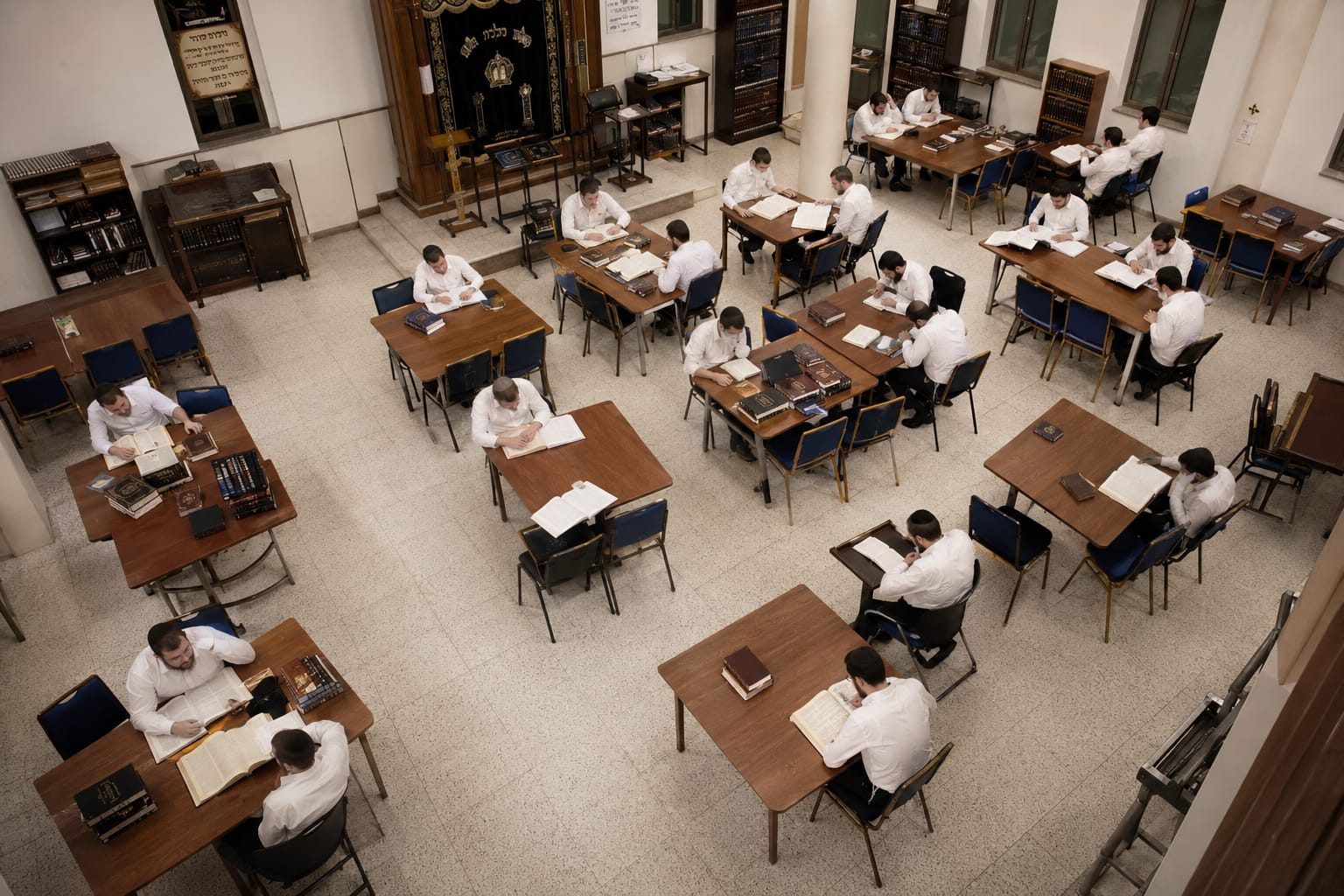 אברכים לומדים בבית המדרש